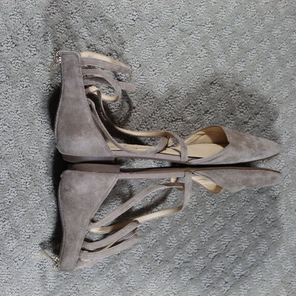 Jessica Simpson Suede Taupe Gladiator Flats - Picture 3 of 5